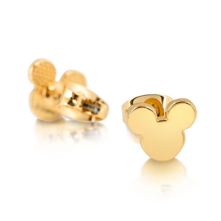 Disney Couture Kingdom Mickey Mouse Gold Tone Stud Earrings