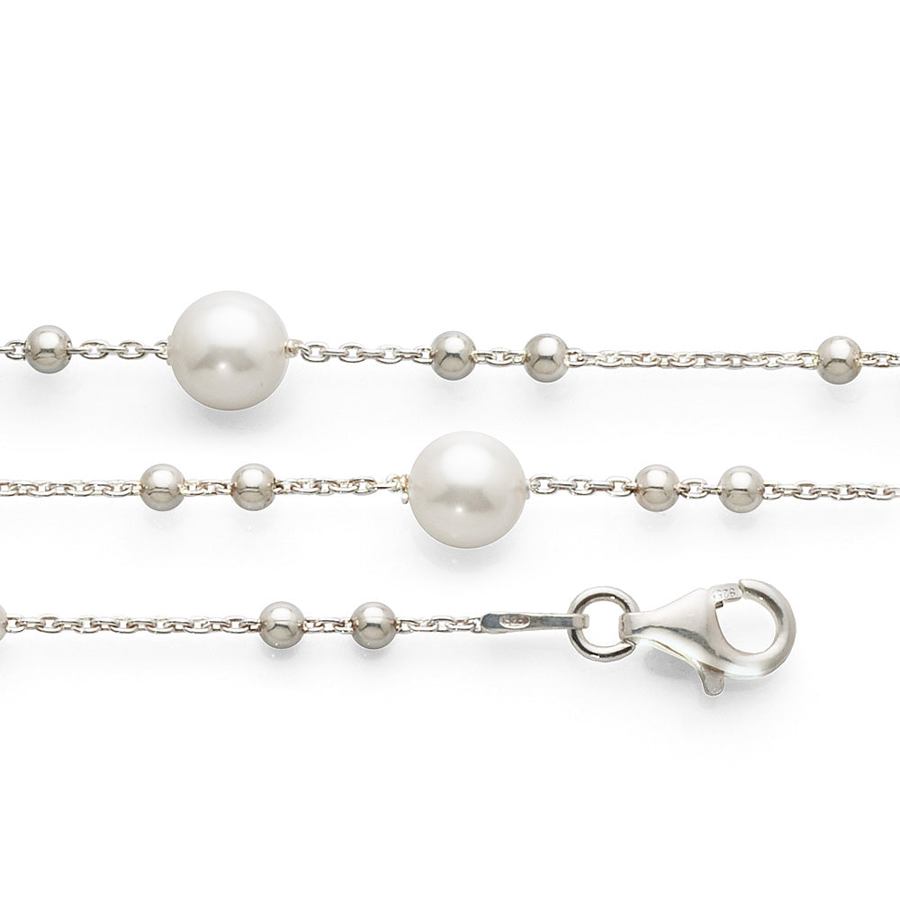 Sterling Silver Pearl Bracelet