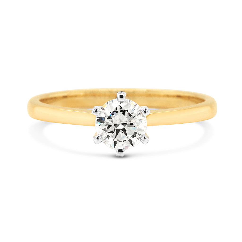 9ct Yellow Gold 0.49CT Brilliant Cut Diamond Engagement Ring