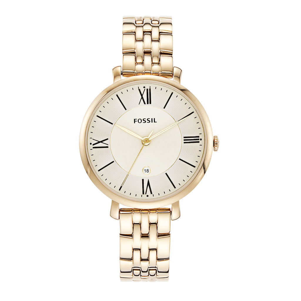 Fossil 'Jacqueline' Gold Tone Stainless Steel Watch ES3434