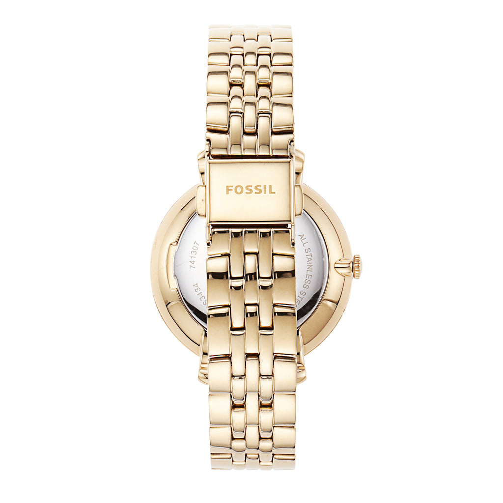 Fossil 'Jacqueline' Gold Tone Stainless Steel Watch ES3434