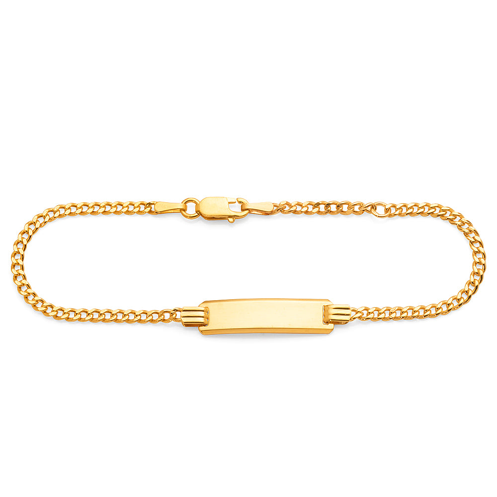 9ct Yellow Gold Children's 20mm ID Plate Bracelet