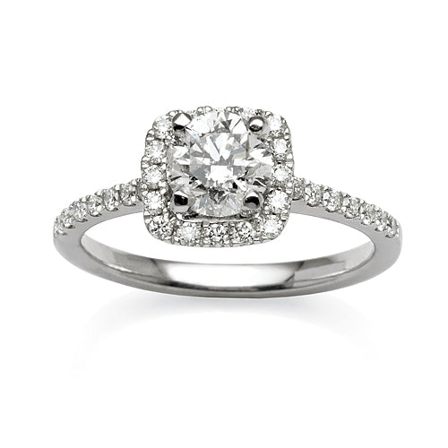 18ct White Gold Diamond Engagement Ring