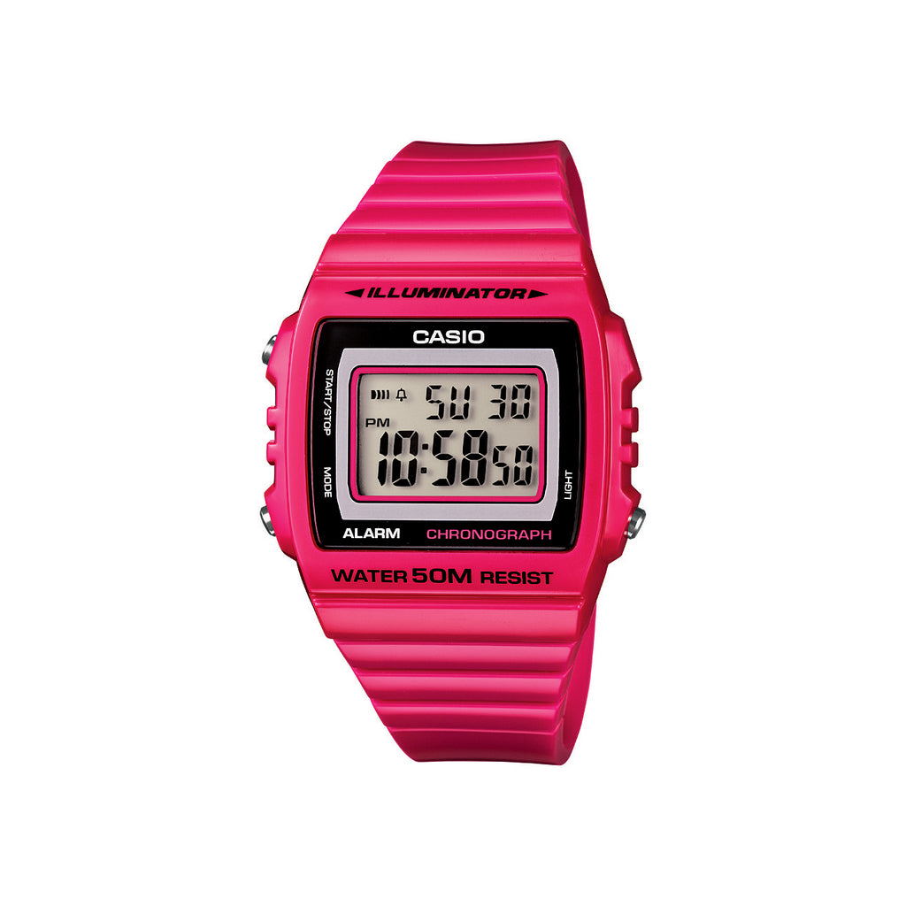 Casio Auto Illuminator Pink Watch W215H-4A