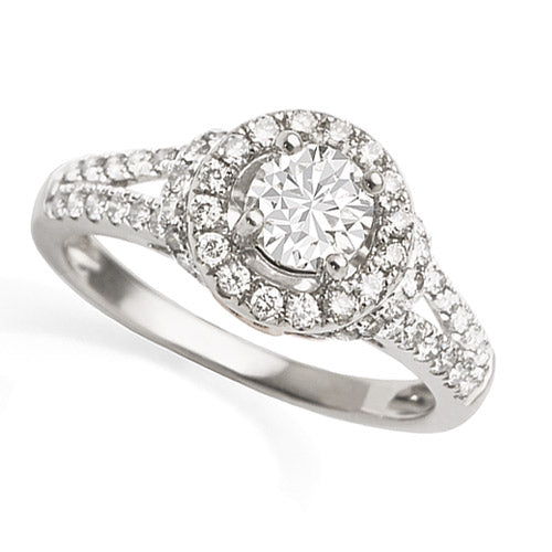 18ct White Gold Diamond Engagement Ring