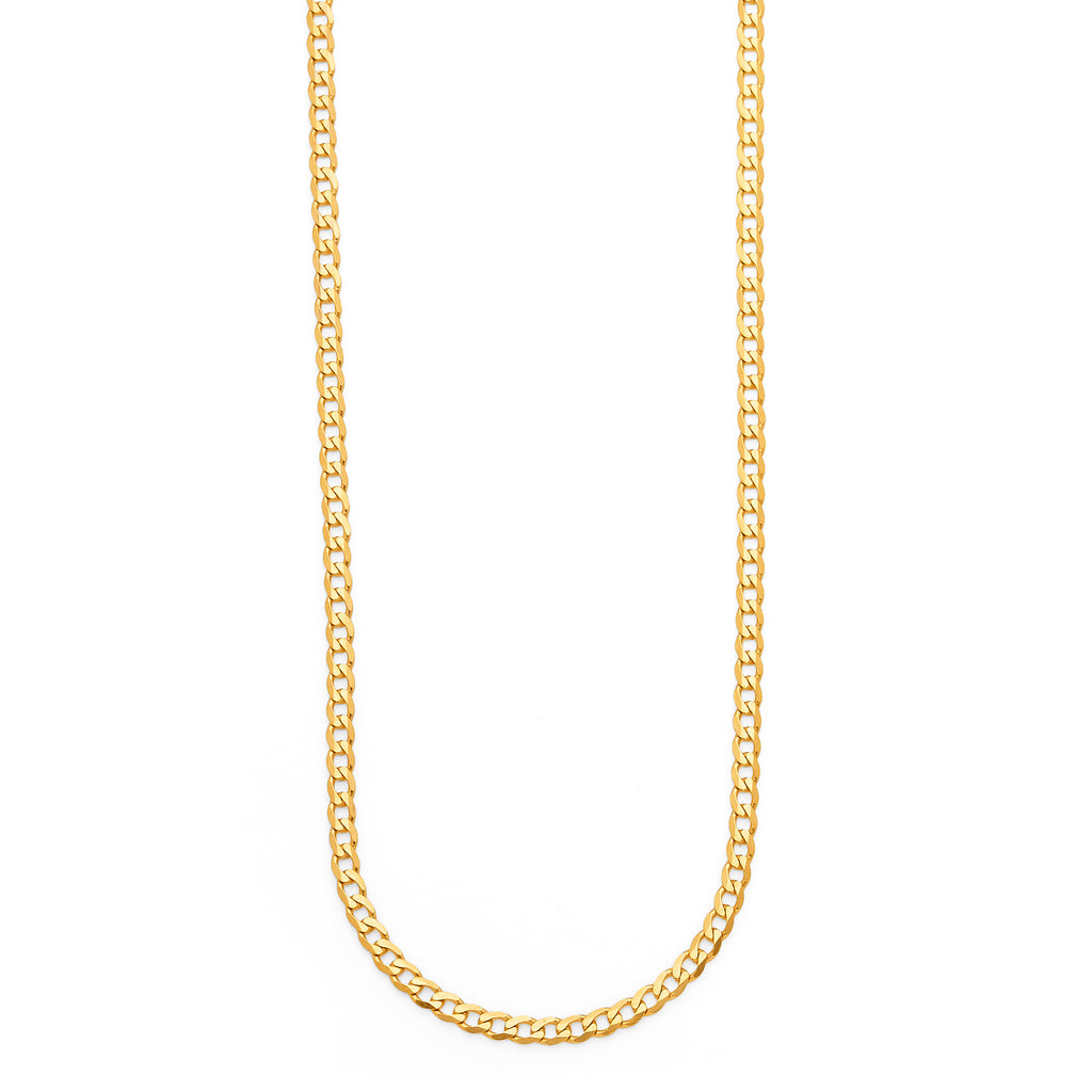 9ct Gold Diamond Cut Curb Chain