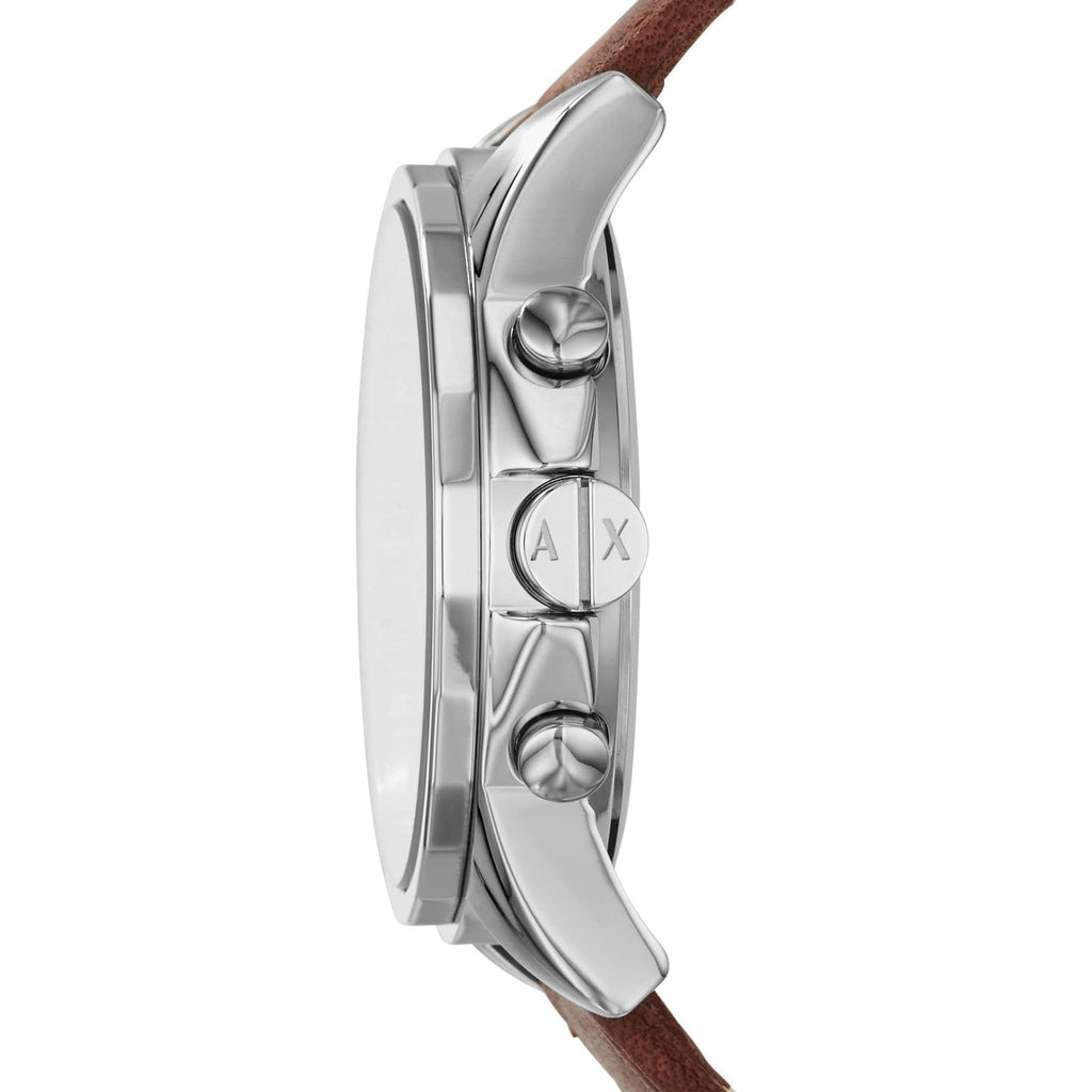 Armani Exchange Chronograph Brown Leather Watch AX2501