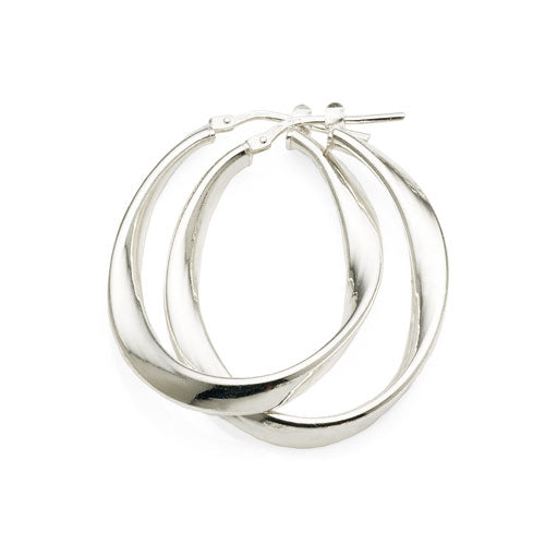 Sterling Silver 30mm Oval Hoops