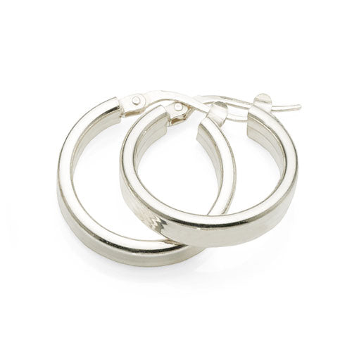 Sterling Silver 15mm Concave Hoops