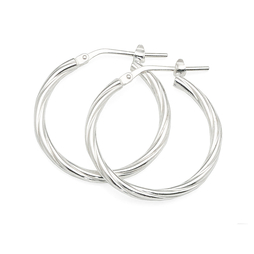 Sterling Silver 20mm Hoops