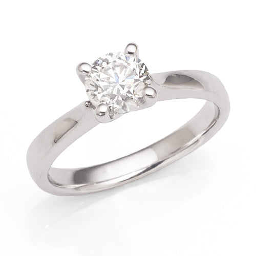 1 carat Diamond Solitaire Ring in 18ct White Gold