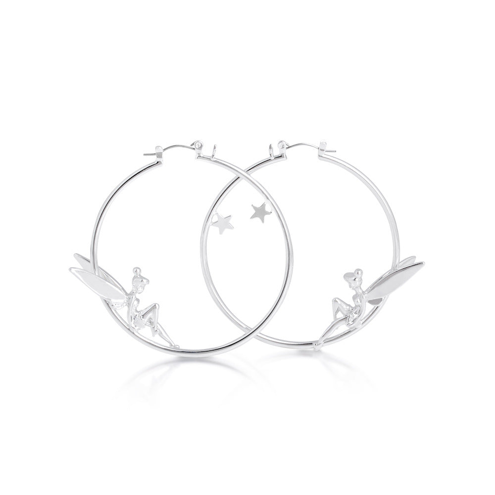 Disney Couture Kingdom Tinker Bell 50mm Hoop Earrings DYE461