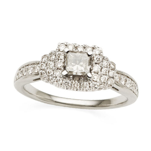 18ct White Gold Diamond Engagement Ring