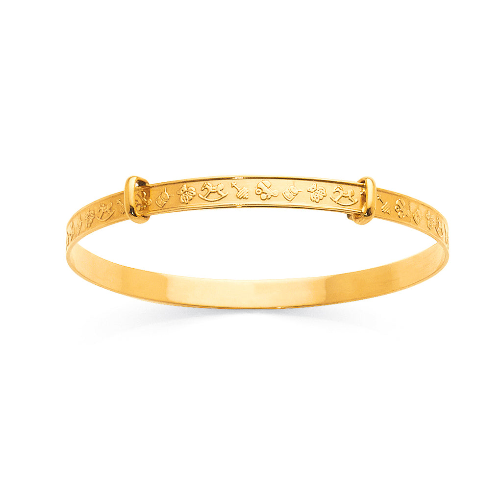 9ct Yellow Gold Expandable Baby Bangle