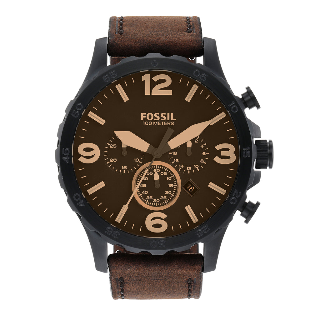 Fossil Nate Dark Brown Watch JR1487