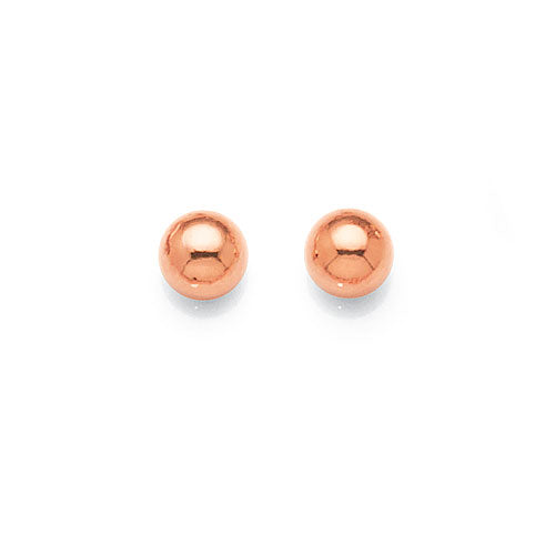 9ct Rose Gold 5mm Ball Stud Earrings