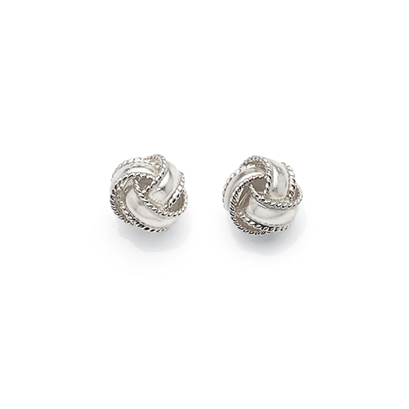 Sterling Silver 7.5mm Knot Studs