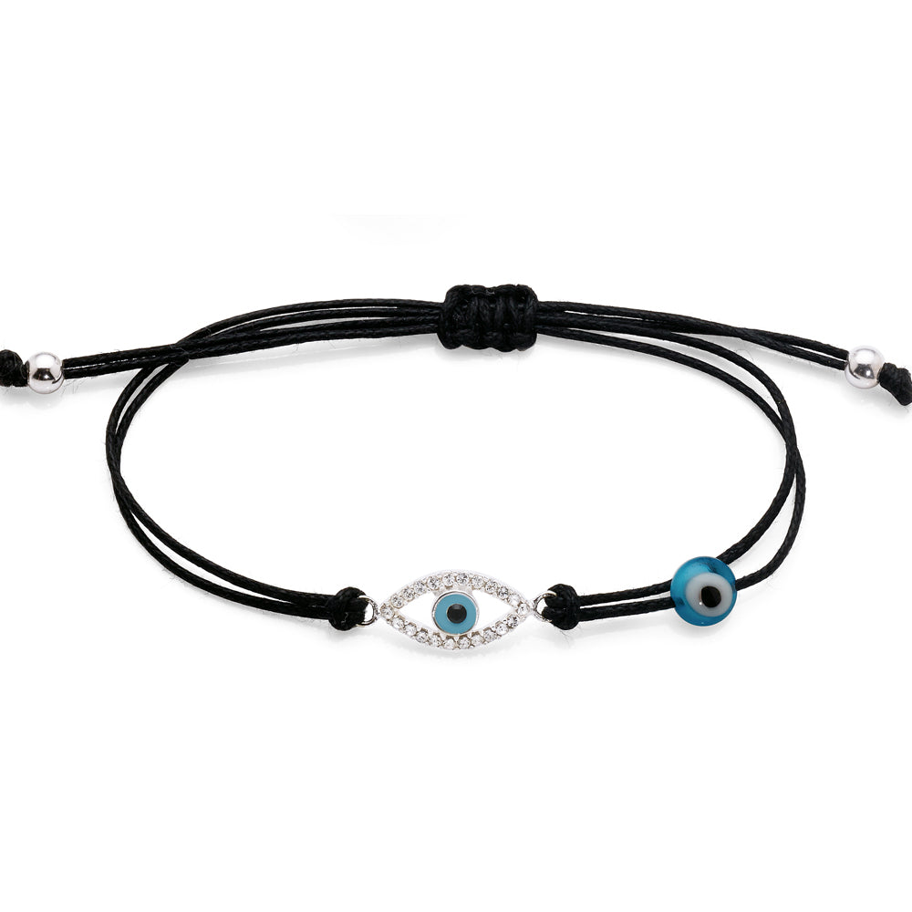 Black Cord 'Evil Eye' Bracelet