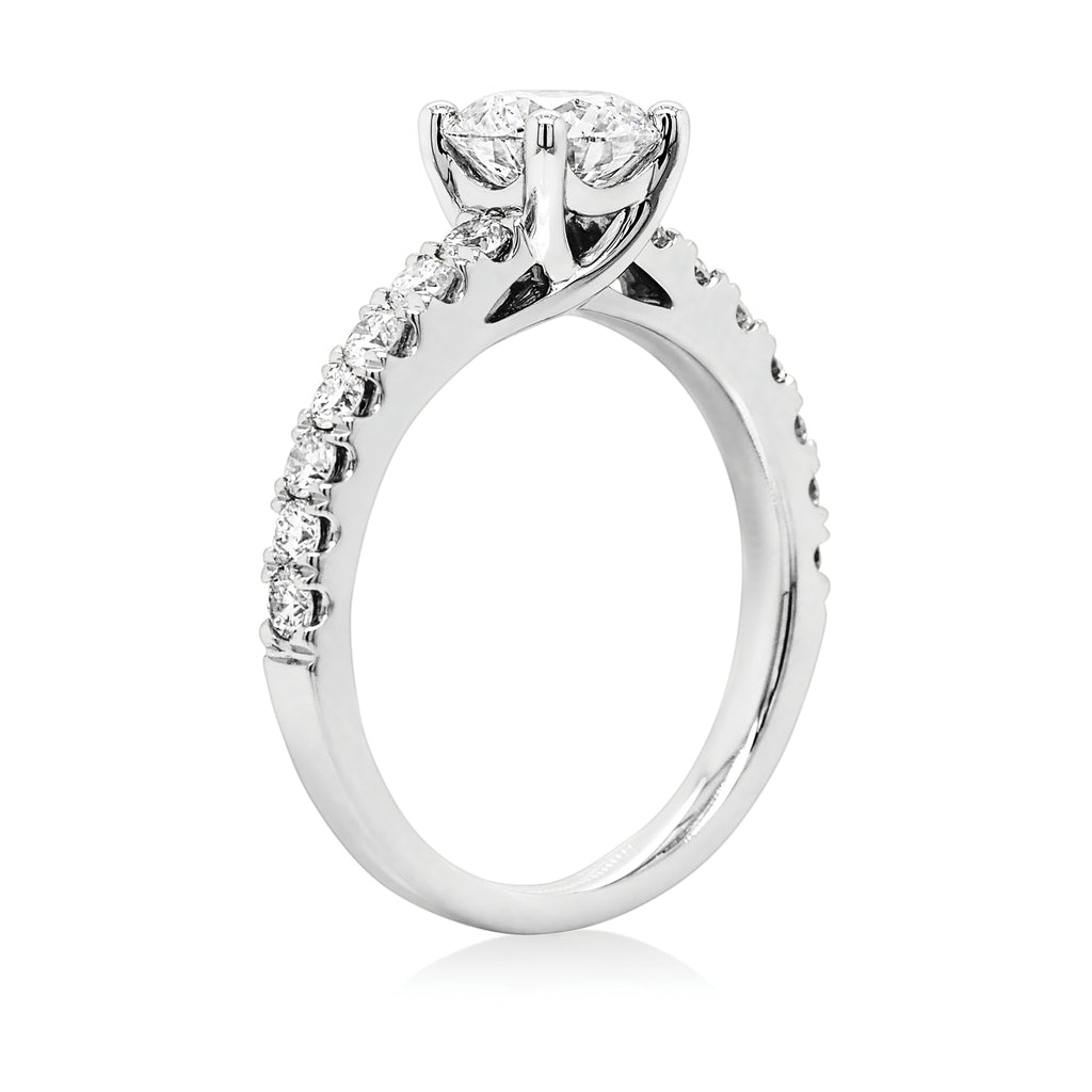 18ct White Gold Diamond Engagement Ring