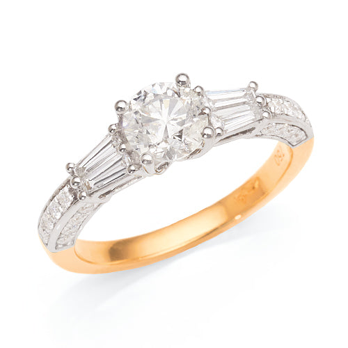 1.3ct TW of Diamonds Art Deco Engagement Ring