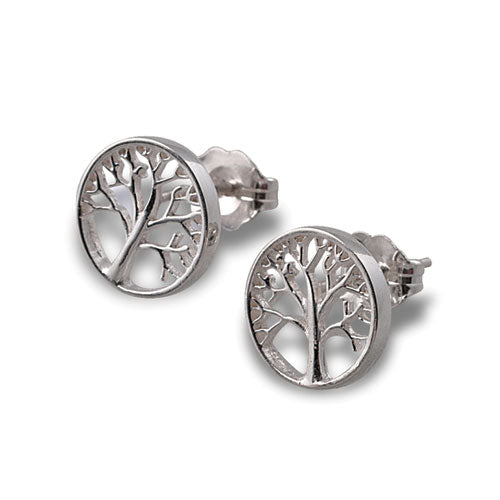 Von Treskow Sterling Silver Tree Of Life Studs TOLSTUD