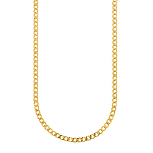 9ct Gold Diamond Cut Curb Chain