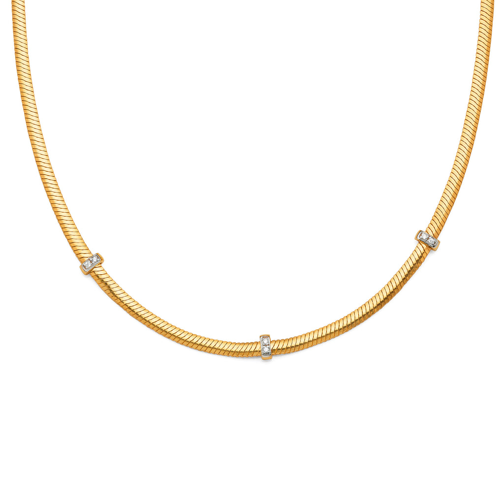 9ct Gold Bonded 45cm Serpentine Cubic Zirconia Necklet