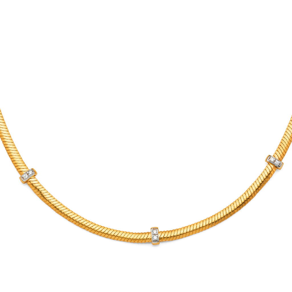 9ct Gold Bonded 45cm Serpentine Cubic Zirconia Necklet