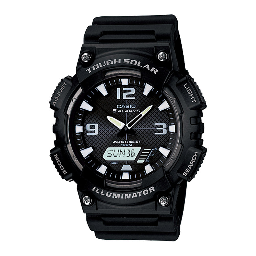 Casio Tough Solar Black Resin Analogue-Digital AQS810W-1A2