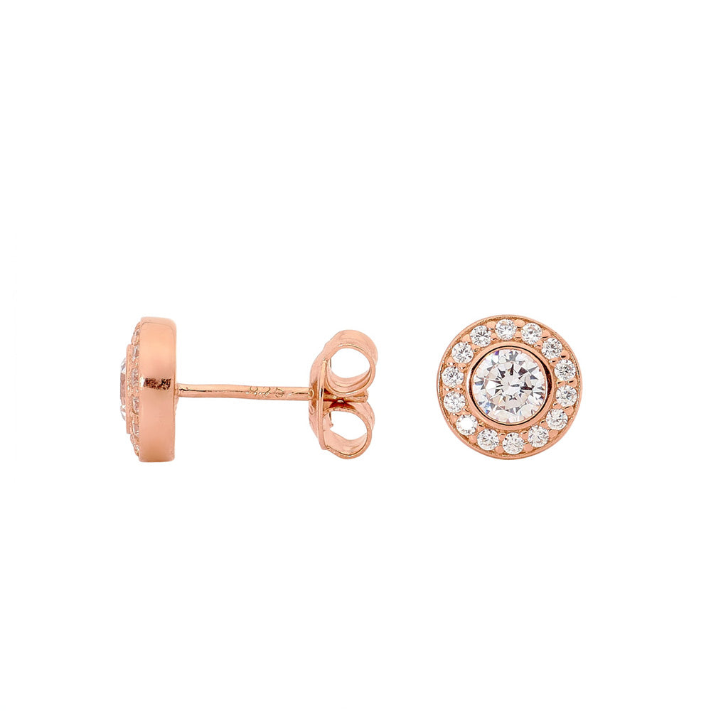 Georgini 4mm Rose Tone CZ Studs E374RG