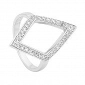 Ellani Sterling Silver Cubic Zirconia Ring R454