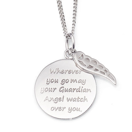 Sterling Silver 'Guardian Angel' Pendant