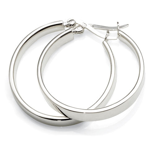 Sterling Silver 27mm Hoops