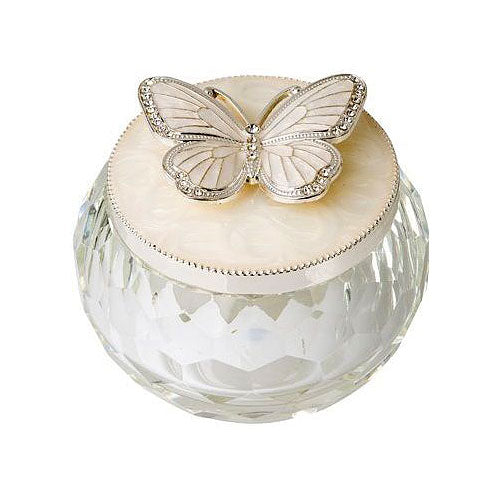 Glass Butterfly Trinket Box