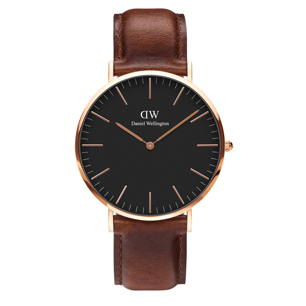 Daniel Wellington Classic St Mawes Rose Gold Black Dial DW00