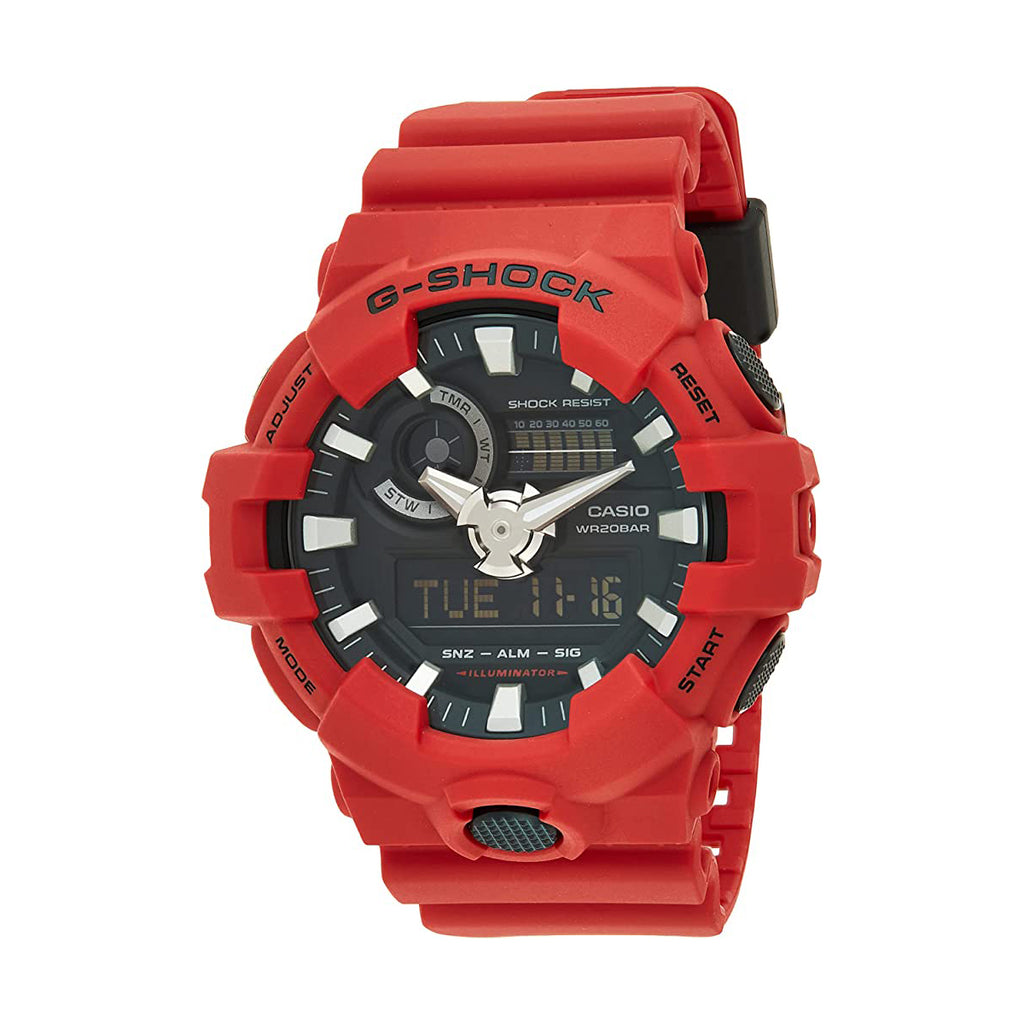 Casio G-Shock Analogue Digital Duo Red & Black Watch GA700-4