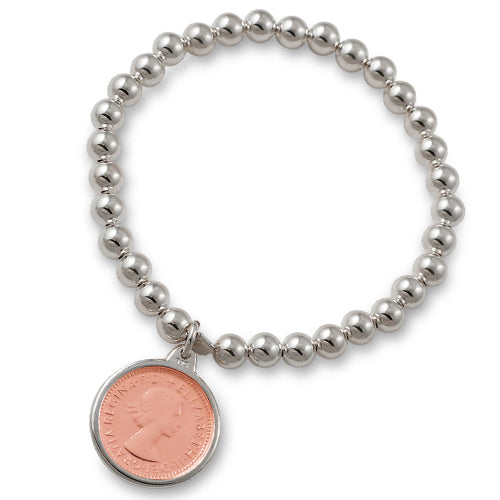 Von Treskow Sixpence Stretch Ball Bracelet BVS02RA