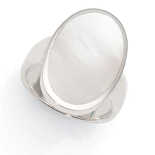 Sterling Silver Mother Of Pearl Ring