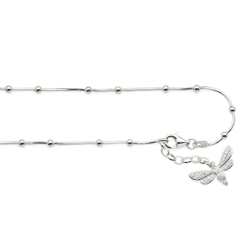 Sterling Silver Cubic Zirconia Anklet