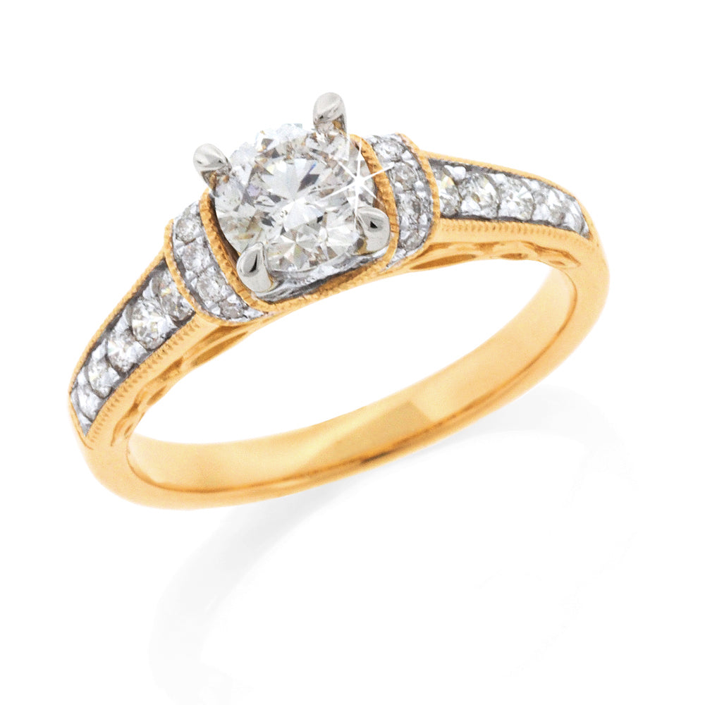 18ct Gold Diamond Engagement Ring TDW 1CT