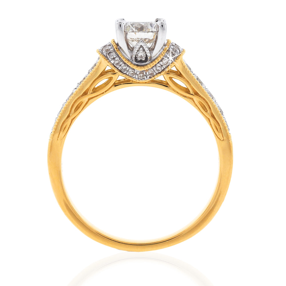 18ct Gold Diamond Engagement Ring TDW 1CT