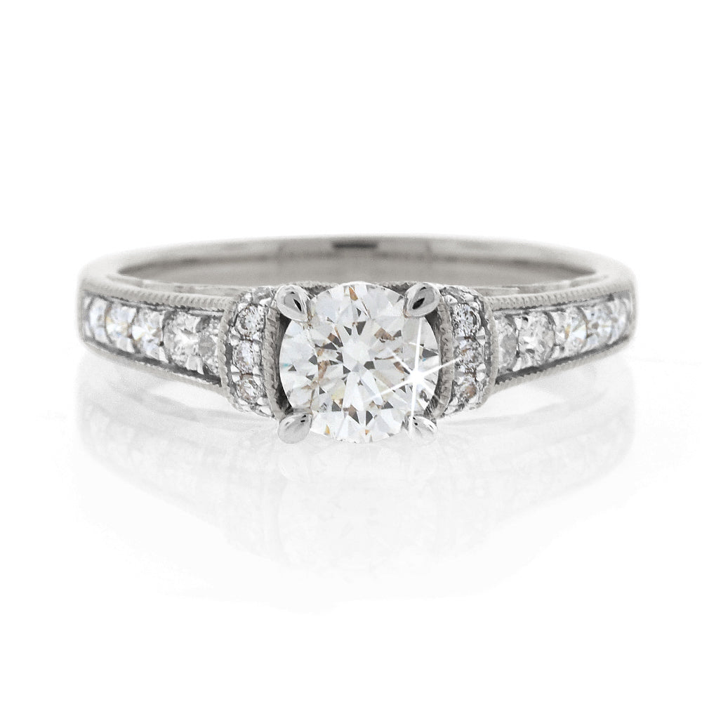 18ct  White Gold Diamond Engagement Ring TDW 1CT