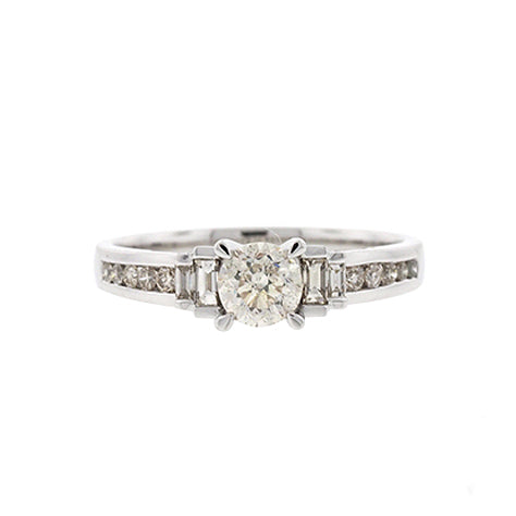 18ct White Gold Diamond Engagement Ring TW 1ct