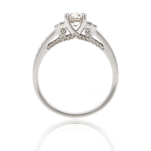 18ct White Gold Diamond Engagement Ring TW 1ct