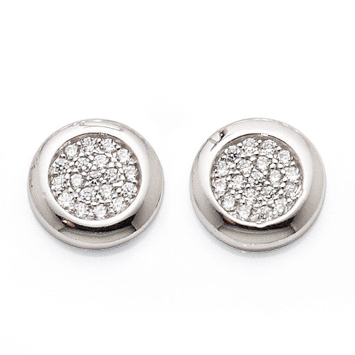 Sterling Silver Cubic Zirconia 10mm Stud Earrings