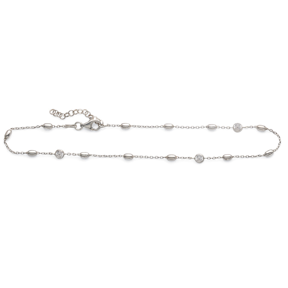 Sterling Silver Cubic Zirconia Anklet