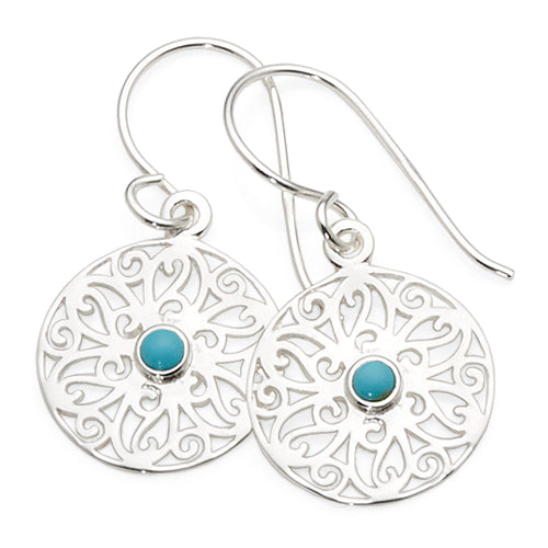 Sterling Silver Filigree Circle Hooks