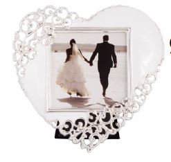 Silver Plated Heart Photo Frame