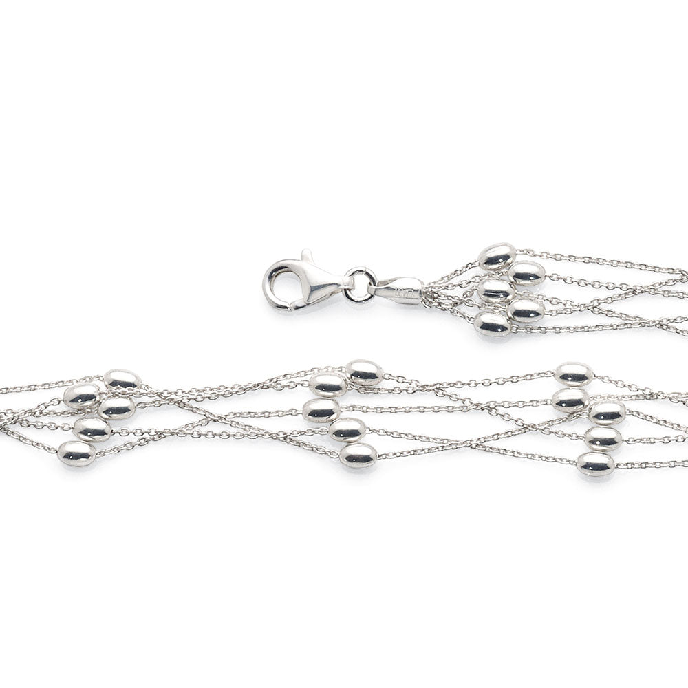 Sterling Silver 5-Strand Belcher Chain Link Bracelet