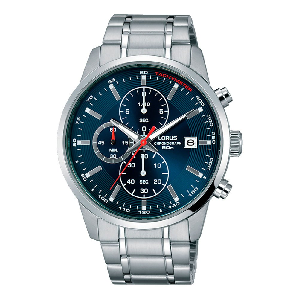 Lorus Blue Dial Stainless Steel Chronograph Watch RM327DX-9